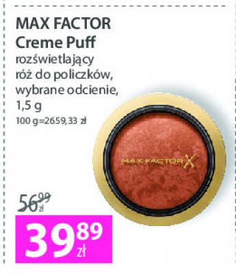 Roz Do Policzkow Max Factor Creme Puff Cena Promocje Sklepy Opinie Blix Pl